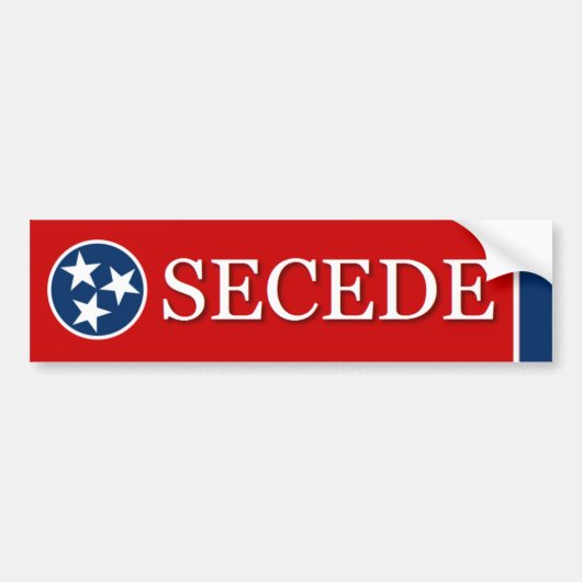 SECEDE Tennessee- (TN)Autoaufkleber Autoaufkleber (Vorne)