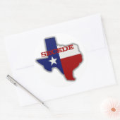 Secede Texas Runder Aufkleber (Umschlag)
