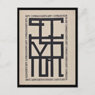 Secession Art Movement, Vintag Style Design Postkarte