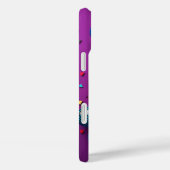 Sechs 3D-Herzen auf lila Hintergrund Case-Mate iPhone Hülle (Rückseite / Rechts)