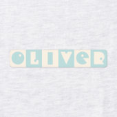 Sechs 6-Buchstaben-Jungen-Jungen-Rechtecker-Eisenp Etiketten (Design 1)