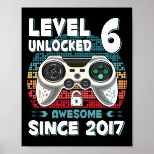 Sechs 6 Jahre alter Geburtstag Sohn Junge Lustiger Poster