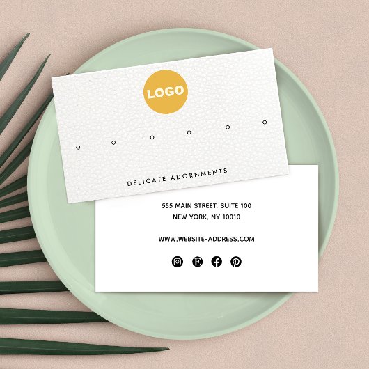 Sechs 6-Loch-Logokombination Visitenkarte