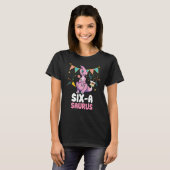 Sechs A Saurus Dinosaur Niedlich Kiddo Hadrosaur T-Shirt (Vorne ganz)