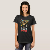 Sechs A Saurus Dinosaurier Niedlich Kiddo Rex T-Shirt (Vorne ganz)