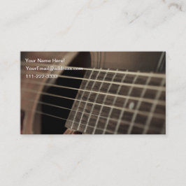 Sechs Akustikgitarre Stings Visitenkarte