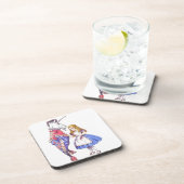 Sechs Alice im Wunderland-Untersetzer-Set Untersetzer (Rechte Seite)