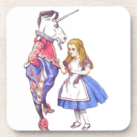 Sechs Alice im Wunderland-Untersetzer-Set Untersetzer (Vorderseite)