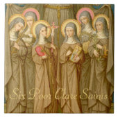 Sechs arme Clare Saints Fliese (Vorderseite)