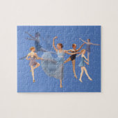 Sechs Ballerinen auf Blau Puzzle (Horizontal)