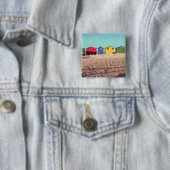 Sechs bunte Strand-Hütte | Cape Town, Südafrika Button (Beispiel)