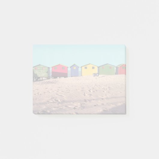 Sechs bunte Strand-Hütte | Cape Town, Südafrika Post-it Klebezettel (Vorderseite)