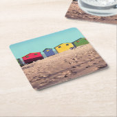 Sechs bunte Strand-Hütte | Cape Town, Südafrika Rechteckiger Pappuntersetzer (angewinkelt)