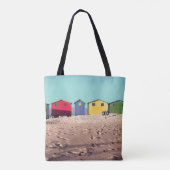Sechs bunte Strand-Hütte | Cape Town, Südafrika Tasche (Rückseite)