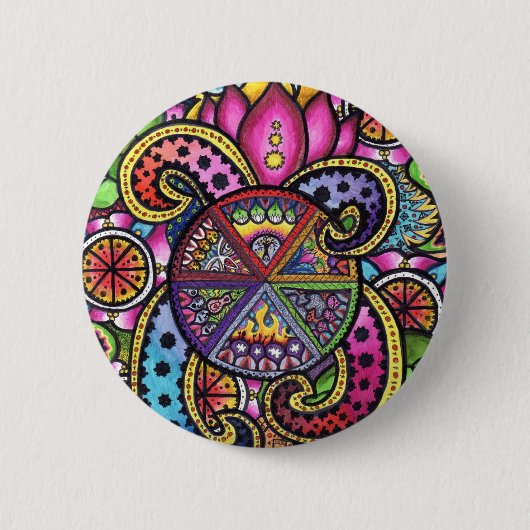 "sechs " button (Vorderseite)