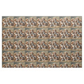 Sechs Cavalier Spaniel Welpen, Stoff (Fat Quarter (45,7 x 55,9 cm))