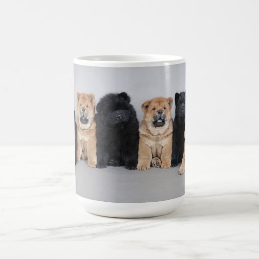 Sechs Chow Chow-Tasse Kaffeetasse (Mittel)
