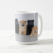 Sechs Chow Chow-Tasse Kaffeetasse (VorderseiteRechts)