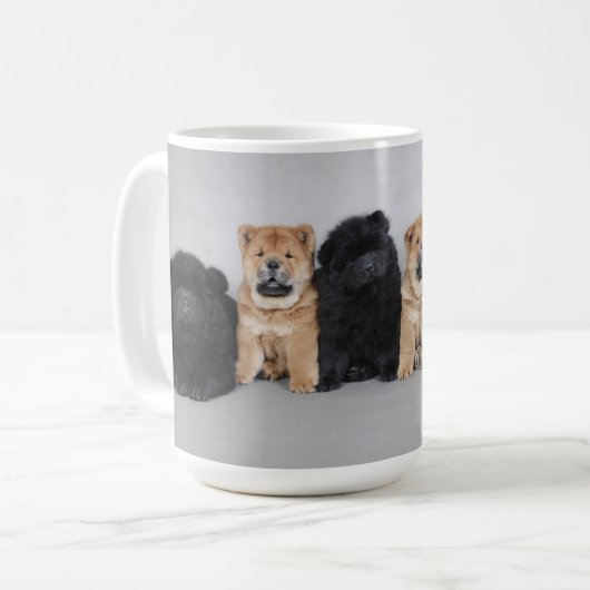 Sechs Chow Chow-Tasse Kaffeetasse (Vorderseite Links)