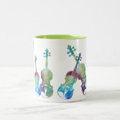 Sechs Colorwash Violinen Zweifarbige Tasse (Mittel)