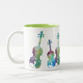 Sechs Colorwash Violinen Zweifarbige Tasse (Links)