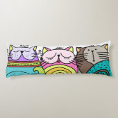 Sechs Coole Katzen Seitenschläferkissen (Rückseite)