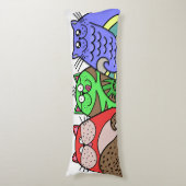 Sechs Coole Katzen Seitenschläferkissen (Vorderseite Vertikal)