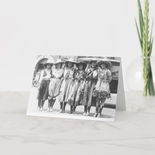 Sechs Cowgirls an Cheyenne Frontier Days. Karte (Vorderseite)