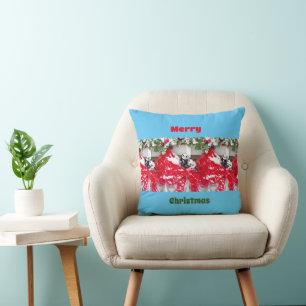 Sechs Darling Pandas zu Weihnachten Kissen