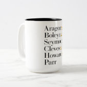 Sechs der Musical Queens - Ampersand Names T - Shi Zweifarbige Tasse (Vorderseite Links)