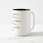 Sechs der Musical Queens - Ampersand Names T - Shi Zweifarbige Tasse (VorderseiteRechts)