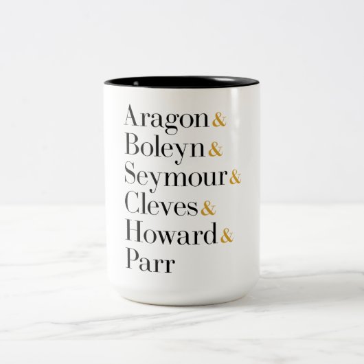 Sechs der Musical Queens - Ampersand Names T - Shi Zweifarbige Tasse (Mittel)