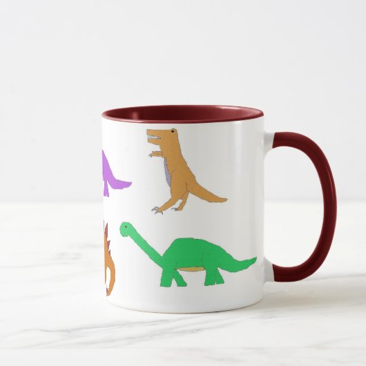 Sechs Dinosaurier-Tasse Tasse (Rechts)