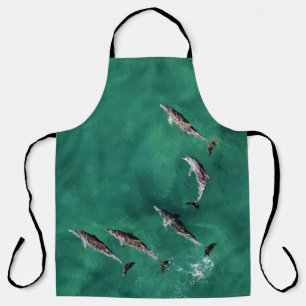 SECHS DOLPHINEN AM KALMWASSER SCHÜRZE