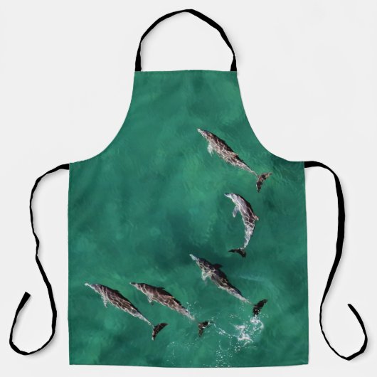SECHS DOLPHINEN AM KALMWASSER SCHÜRZE (Vorderseite)