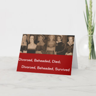 Sechs Ehefrauen Henry VIII Grußkarte Karte