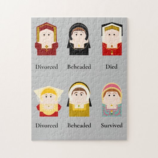 Sechs Ehefrauen, Tudor Puzzle (Vertikal)