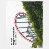 Sechs Fahnen Magic Mountain Fleecedecke (Vorderseite)