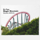Sechs Fahnen Magic Mountain Fleecedecke (Vorderseite (Horizontal))