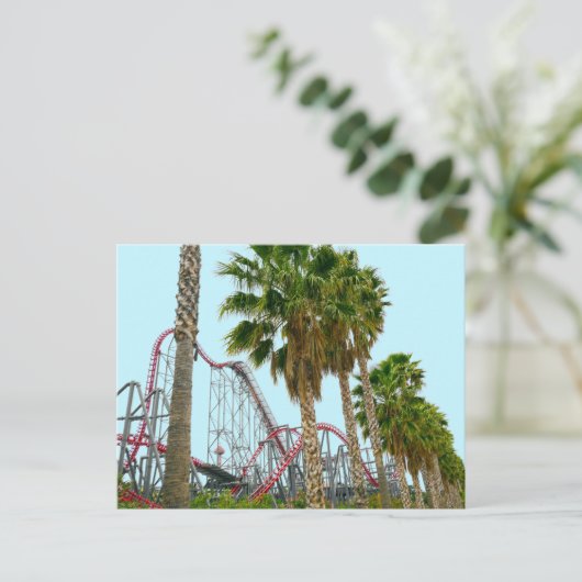 Sechs Fahnen Magic Mountain Postkarte (Stehend Vorderseite)