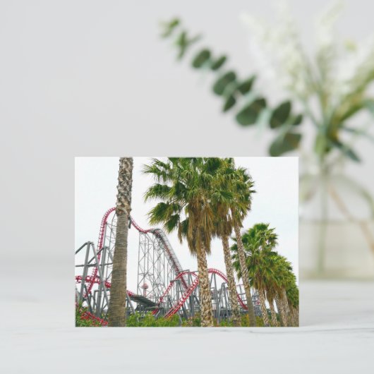 Sechs Fahnen Magic Mountain Postkarte (Stehend Vorderseite)