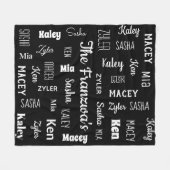 Sechs Familien in Coolen Schriftart Fleecedecke (Vorderseite (Horizontal))