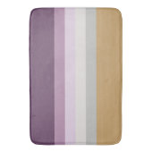 Sechs Farben - Blaues Violett Lila rosa, graugelb Badematte (Vorderseite Vertikal)