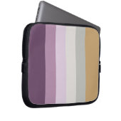 Sechs Farben - Blaues Violett Lila rosa, graugelb Laptopschutzhülle (Vorne Rechts)