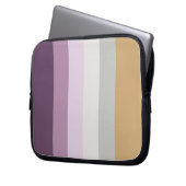 Sechs Farben - Blaues Violett Lila rosa, graugelb Laptopschutzhülle (Vorderseite Links)