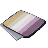 Sechs Farben - Blaues Violett Lila rosa, graugelb Laptopschutzhülle (Vorne Knopf)