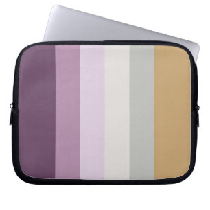 Sechs Farben - Blaues Violett Lila rosa, graugelb Laptopschutzhülle