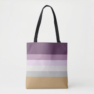 Sechs Farben - Blaues Violett Lila rosa, graugelb Tasche