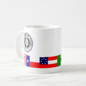 Sechs Flaggen Texas-Tasse Kaffeetasse (Vorderseite Links)