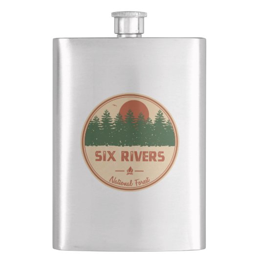 Sechs Flüsse Nationalwald Flachmann (Vorderseite)